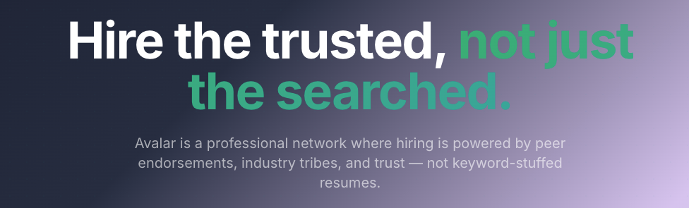 Avalar platform — connecting skilled trades workers through trusted referrals